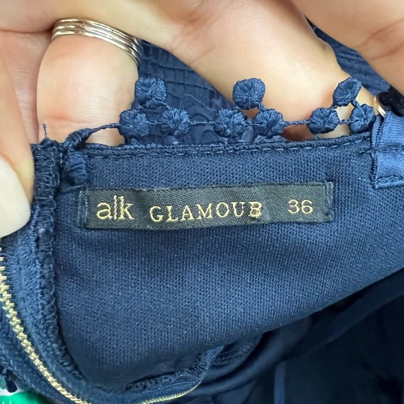 ALK GLAMOUR Crochet Sleeveless Dress.. Blue.. size Small 4/6 - Picture 6 of 7